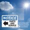 Signmission Parts And Service (Left Arrow) Sign With Symbol, 5 in W x Rectangle, Vinyl Decal OS-2PACK-NS-D-35-L-17135 - alternate 6
